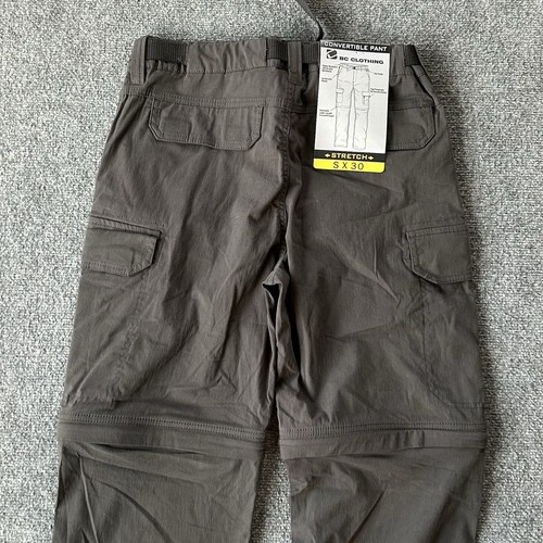 BC Clothing Pants Men 32 X 24 Short Convertible Cargo Shorts Grey New NWT Boys - Picture 11 of 11