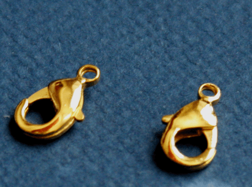 15 pcs of Gold Plated Lobster Clasps 15x8mm - Picture 3 of 3