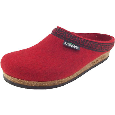 Stegmann 108 Damen Wollfilz-Pantoffeln Rot (Dark Cherry)