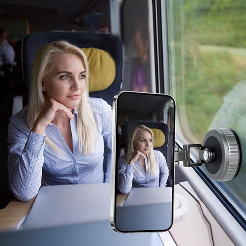 360° Vacuum Magnetic Suction Cup Phone Holder Car Foldable Phone Mount Holder - Photo 12 sur 14