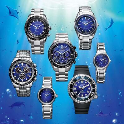 CITIZEN EXCEED CB1150-75L UNITE with BLUE Limited Eco-Drive Radio