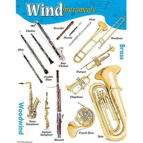 Wind Instruments Learning Chart Trend Enterprises Inc. T-38101