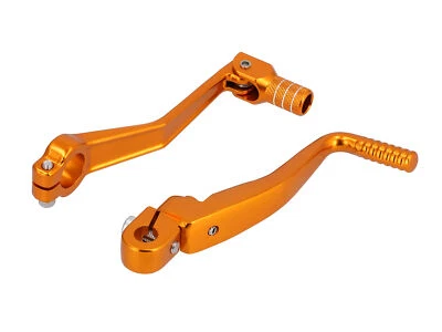 101 OCTANE Set: Kickstarterhebel + Fußschalthebel klappbar - Gold eloxiert