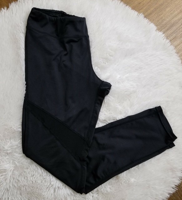 Zone Pro Leggings Large Black Mesh Side Panel eBay