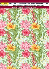 Magnetic Locker Wallpaper Made in USA - Pack of 3 Sheets Flowers vb027