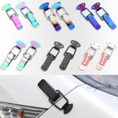 2Pcs Quick Release Car Bumper Buckles Fasteners Trunk Front Rear Fender Bumper