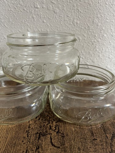 Ball MASON JARS 250 ml 8 oz. Short Wide Mouth Squatty 125 - No Lids - Set of 3 - 第 5/15 張圖片