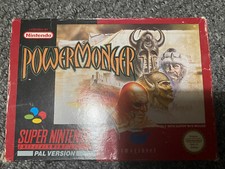 Thumbnail of ebay&reg; auction 133867371607 | Powermonger SNES. UK PAL seltener PowerMonger für Super Nintendo. Komplett