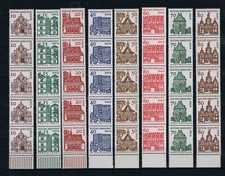Berlin kleine Bauwerke, MiNr. 242 - 248 , 5er Streifen postfrisch
