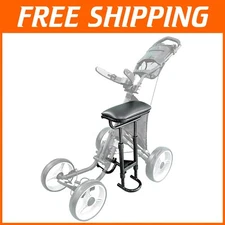 Comfortable Padded Golf Push Cart Seat with Heavy-Duty Bracket & Compact Design