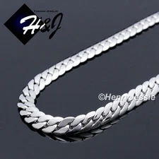 16-40"MEN Stainless Steel 6mm Silver Miami Cuban Curb Link Chain Necklace*N155