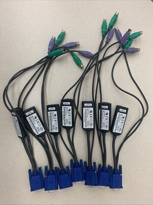 LOT OF 7 AVOCENT DSRIQ-PS2 MODULE 520-255-006 Mouse Keyboard Cables