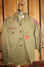 Boy Scouts of America Uniform Youth Shirt Small Green Vintage