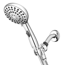 4.8 in. Single Wall Mount 6 Mode Spray Adjustable Shower Head Chrome VMH-663ME