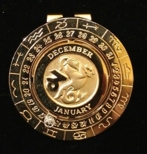 Capricorn Money Clip Gold Diamond 