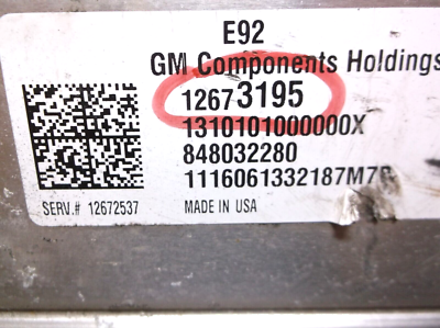 2014-2016 Silverado/Sierra/CTS/Corvette/ATS/E92 Engine ECU PCM Computer – Used