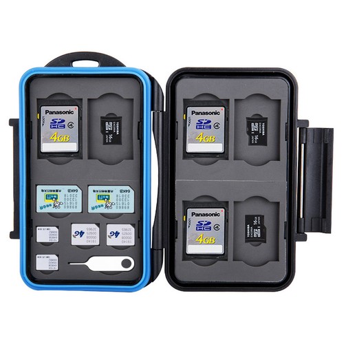JJC Water-resistant Memory Card Case for 6SD+6MSD+2SIM+2Micro SIM+2Nano SIM Card - Picture 8 of 12
