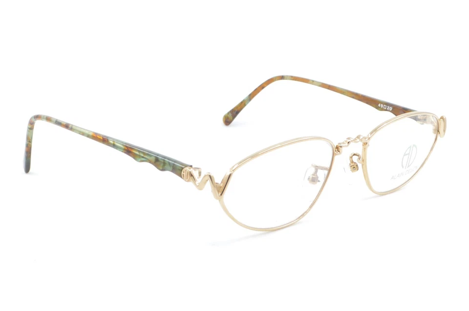 Nuevo Auténtico Raro Alain Delon 3381 1B Años 80 De Colección Puente Onda Marco de Metal Dorado Foto 2 de 4