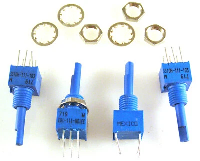 Bourns 3310H-111-103 Panel Fit Potentiometer 10K Ohm 4 Pieces OM1070B