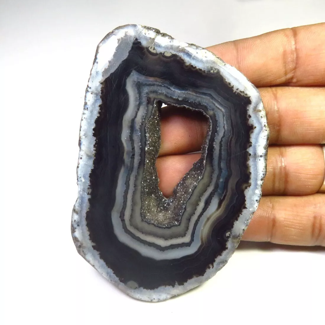 Black sale agate slices