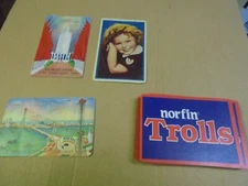 Vintage Lot of three single trade cards and partial deck