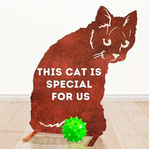 Cat Silhouette Home Decoration Statue Metal Art Garden Ornament Gift Lover Owner - Picture 38 of 48