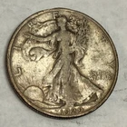 1929-S WALKING LIBERTY half dollar. VF, some small rim nicks. #q1