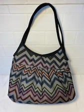 Yak Pak Megu Hobo Bag Tote Zig Zag Pattern NWOT Y2K