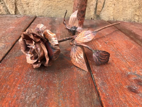 Copper Rose Vase Gift Anniversary 7 Year - Picture 3 of 10
