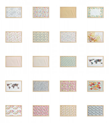 Ambesonne Shabby Flora Art Wall Art with Wide Frame for Bathrooms Living Room