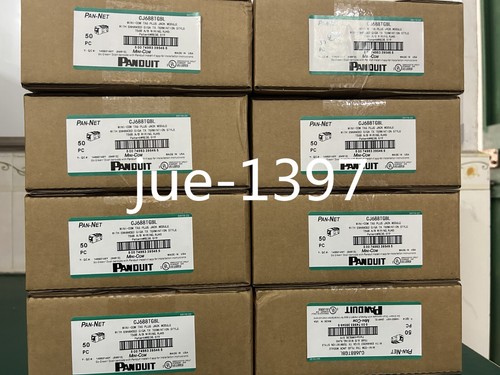 Panduit Giga TX Cat6 jack black CJ688TGBL BOX OF 50. Free shipping! - Picture 2 of 8