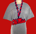 University of Mississippi Ole Miss Logo Fan Chain Necklace Ncaa College Man Cave