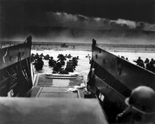 New 8x10 World War II Photo: U.S Solders Landing in France for D-Day Invasion
