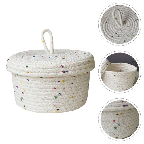 Aufbewahrungskiste Kleine Baumwollkörbe Bathroom Storage Basket with Lid Baby - Bild 2 von 12