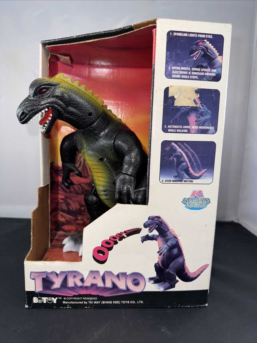 1987 BOTOY 10” GODZILLA WALKING SMOKING LIGHT UP ROAR Tyrano