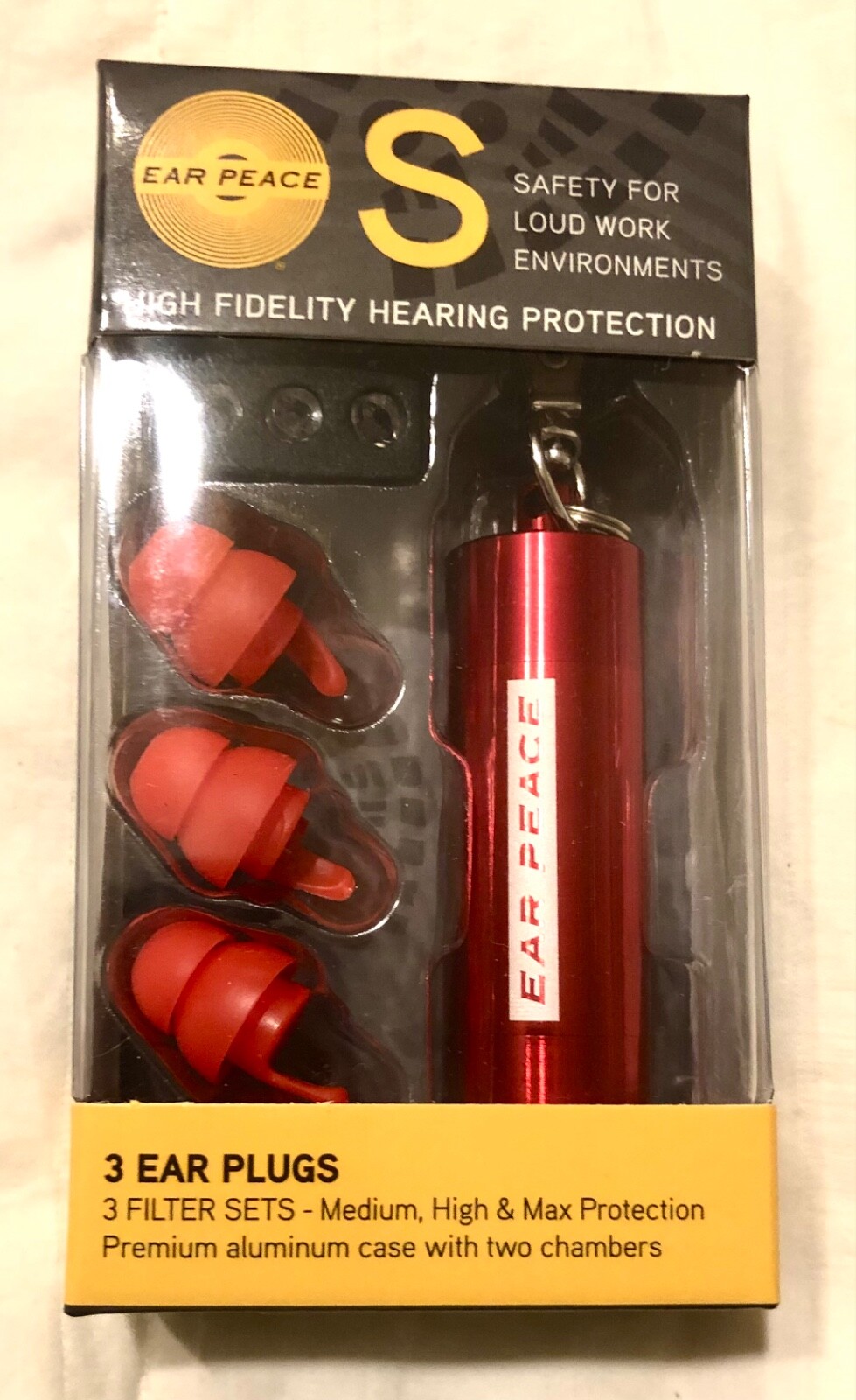Earpeace Std. High Fidelity Ear Plugs For Sleep Concert Work Motorcycle Music