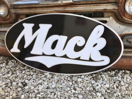 Antique Vintage Old Style Mack Trucks Sign. Free Shipping.
