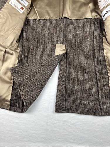 Harris Tweed Vintage Blazer Mens 42 R Herringbone Two Button EUC Brown - Bild 9 von 13
