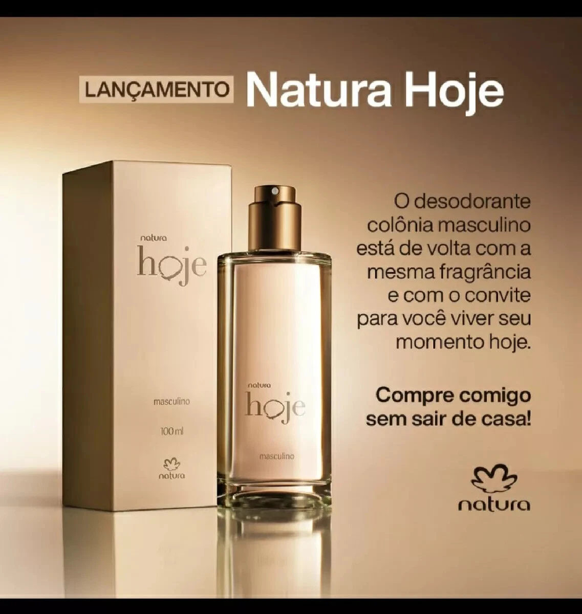 Perfume Hoje Natura masculino Man cologne 100ml 3.7oz