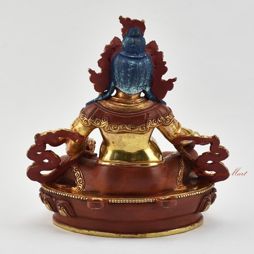 Fine Quality Hand Carved Tibetan Buddhist Yellow Jambhala Statue Patan, Nepal - Picture 5 of 5