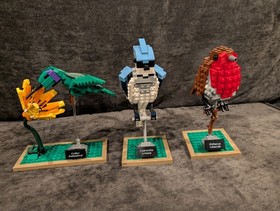 LEGO Ideas Birds 21301 Hummingbird Blue Jay Robin Pre-Owned