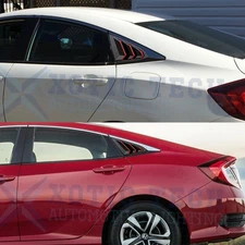 For Honda Civic 2016-2020 Carbon Fiber Quarter ABS Window Side Vent Louver Cover