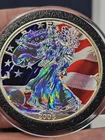 2005 $1 American Silver Eagle American Flag Holographic