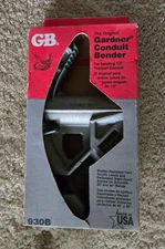 NEW In Box Gardner Bender 1/2" EMT Conduit Bender 930B NOS - Made In The USA
