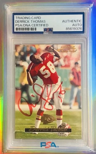 Kansas City Chiefs Derrick Thomas Signed Autograph Pinnacle Card PSA