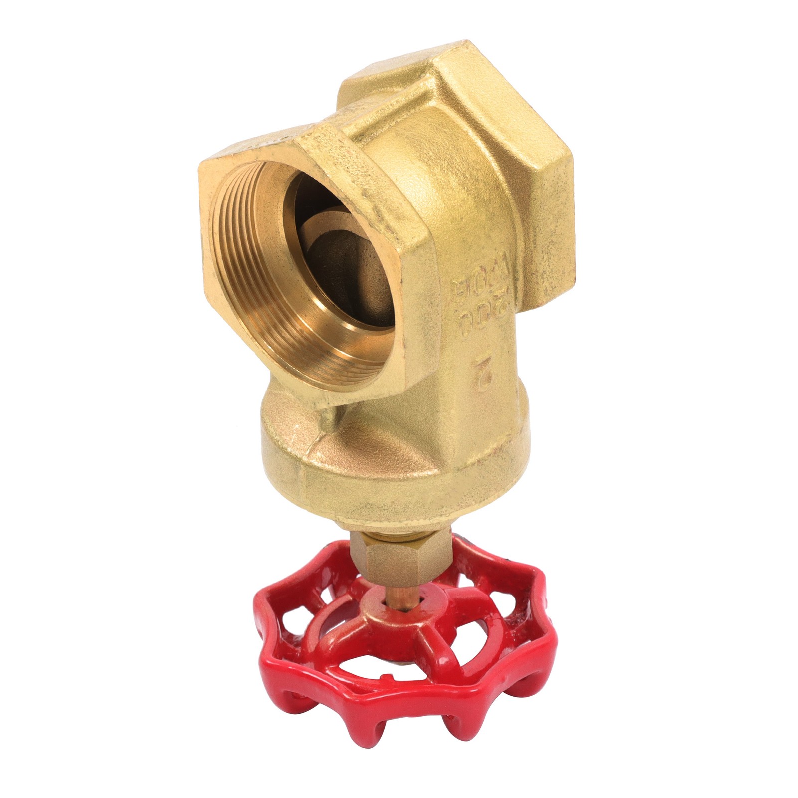 Heavy Duty 2" Brass Gate Valve 200 PSI, Female NPT, Water & Gas Compatible