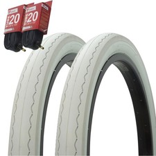 1PAIR Bicycle Bike Tires Tubes 20" x 2.125" Grey/White Side Wall G5010