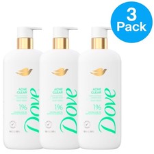 Dove Acne Clear Clearing Salicylic Acid Body Wash 1 18.5 oz 3 Pack New