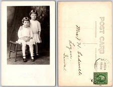 RPPC Bellevue IA Edwardian Portrait Photo Postcard