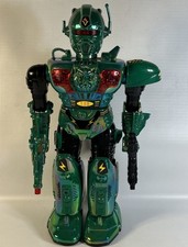 Vintage Zodak Commander Robot 16 Talking Spinning Lights Toy Works As-Is Read